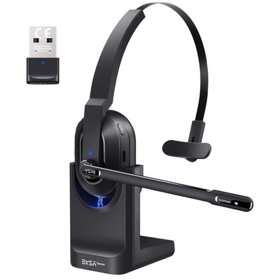 Bluetooth Headset USB Dongle Kabelloses Mikrofon 45 Std Spielzeit 10M Reichweite