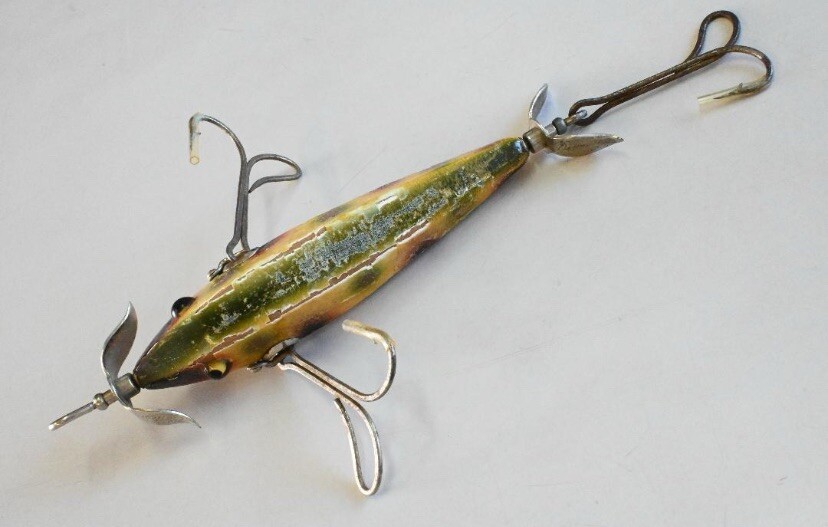 Heddon 1500 DUMMY DOUBLE 1910's Rare Minnow Wood Old Lure Free shipping - Image 3