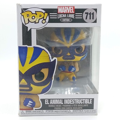 Funko Pop! El Animal Indestructible 711 Marvel Lucha Libre Wolverine DAMAGED BOX
