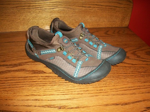 JBU Tahoe Ripstop Trail Ready Slip On Sneakers Women's 7.5M Brown & teal Shoe