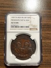 1909 TX-MEXICO HK-387 SO CALLED DOLLAR SC$1 Presidents Taft & Diaz NGC AU 55 BN