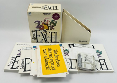 #ad Vintage Microsoft Excel For Windows New Version 4.0 Promotional Sample $60.00