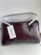 H&M STUDIO BURGUNDY PADDED LEATHER SHOULDER BAG. BNWT. FREE POST
