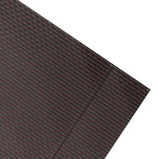 Kohlefaserplatte 3K 300x200x1mm rote Dr&auml;hte f&uuml;r 2 St&uuml;ck