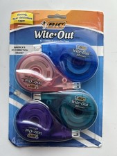 BIC Wite-Out EZ Correct Correction Tape 4 Pack NEW Strong Tear-Resistant 