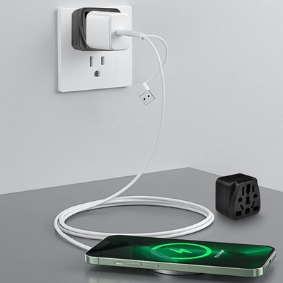 European to US Plug Adapter, 2 Pack US Travel Plugs Adapters, UK to USA Plug ...