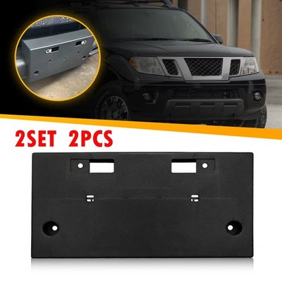 2PC Fit Nissan Frontier 2005-19 Front License Plate Tag Bracket Holder NI1068136