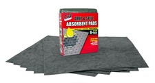 Universal Absorbent Pads for Oil, Grease, and Fluids 6 Pack, 15" x 18"