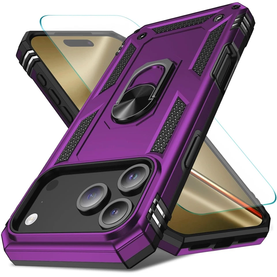 For iPhone 17 Pro Max Case Air 16 Phone Cover Shockproof Rugged +Tempered Glass - Image 4 of 4