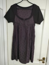 Marc by Marc Jacobs Wool Knit S/S Rayon Silk Docking Dress Dark Purple Size 2