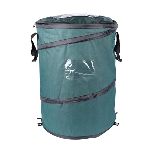 Coghlan's C1713 Mini Pop-up Cestino Per Rifiuti Unisex, Verde, 53L, Compattabile, Per Campeggio, Camper, Picnic, Con Coperchio E Tasca - 2