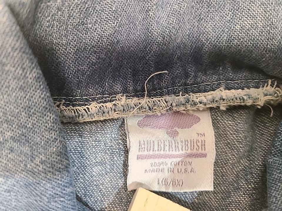 Vestido de mezclilla vintage MULBERRIBUSH L 6x para niñas manga larga vintage años 90 Foto 3 de 4