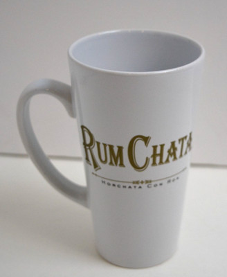 Rum Chata 14 oz  Coffee Mug - Horchata Con Ron White Gold