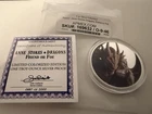 687/2000 1 oz Silver Colorized Round - Anne Stokes Dragons: Friend or Foe RARE