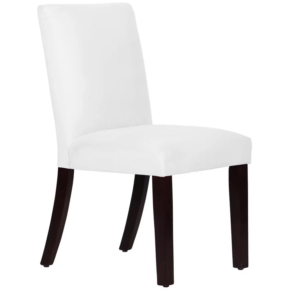 Silla de comedor Skyline Furniture Hendrix terciopelo blanco: tapizada lado Parsons Foto 2 de 4