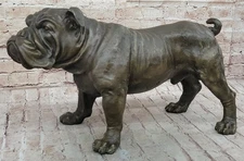 Art Deco Backyard English Bulldog Hot Cast Home Garden Bronze Sculpture Figurine