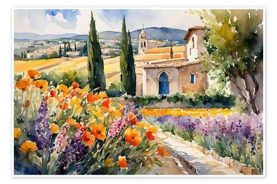 Poster Landschaft in der Provence - Mango Art
