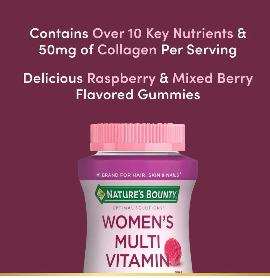 Multivitamínico para mujer Nature's Bounty Optimal Solutions - 140 gomitas Foto 2 de 4