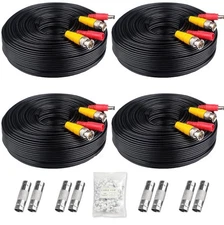 4x200ft BNC Cable All-in-One Siamese Video and Power Security Camera Extension