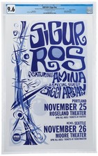 2002 Sigur Ros Roseland Theater Portland Original Concert Poster 11x17