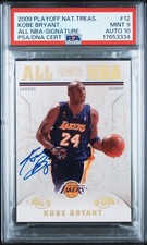 2009 National Treasures Kobe Bryant All NBA Signature Auto /25 PSA 9 10 Auto