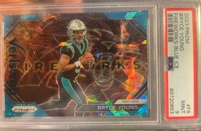 2023 Panini Prizm - Fireworks Bryce Young #F-6 Blue Ice Prizm /99 (RC) PSA 9