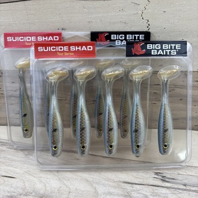 (2 Packs) Big Bite Baits 3.5'' Suicide Shad Tour Series Swimbait SS SHAD