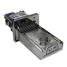 ESD Vertical 8 Slot Pool Billiards Coin Chute Pre-Set for Eight Quarters - 2.00