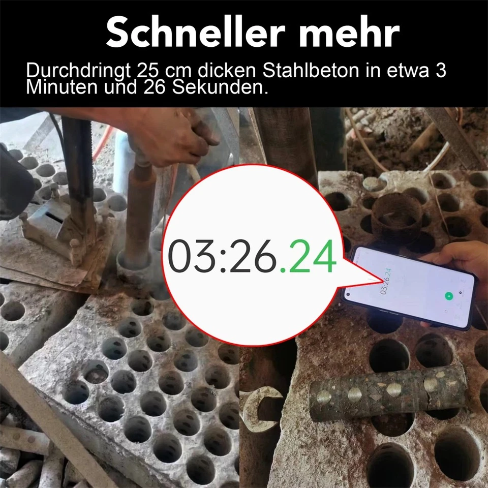 Diamantbohrkrone Kernbohrer Kernbohrkrone Dosensenker Nass Trocken Ø 26 - 245 mm - Bild 3 von 4