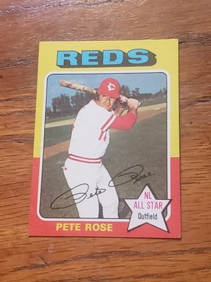 1975 Topps - Pete Rose #320, shoei-2022 stars and 2023 8 bit ballers. raw ex-mt.