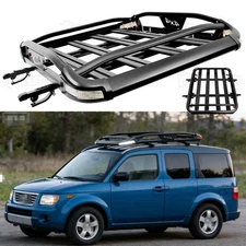 For Honda Element EX LX 50'' X37" Roof Racks Cargo Basket Cross Bars w/LED Light