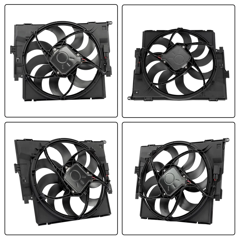 Conjunto de ventilador de refrigeración del radiador 623420 para BMW 328I 2012-2016 y 428I 2014-2016 Foto 3 de 4