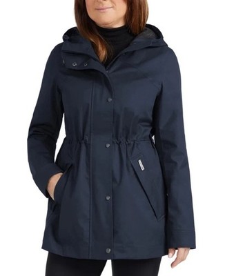 Hunter Ladies' Rain Jacket Water Resistant Cotton Smock Navy Blue Size XXL