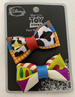 Disney Pixar Loungefly Hot Topic TOY STORY HAIR CLIP BOWS Buzz Lightyear & Woody