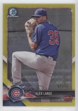 2018 Bowman Chrome Prospects Canary Yellow Refractor 7/75 Alex Lange #BCP54 08jk
