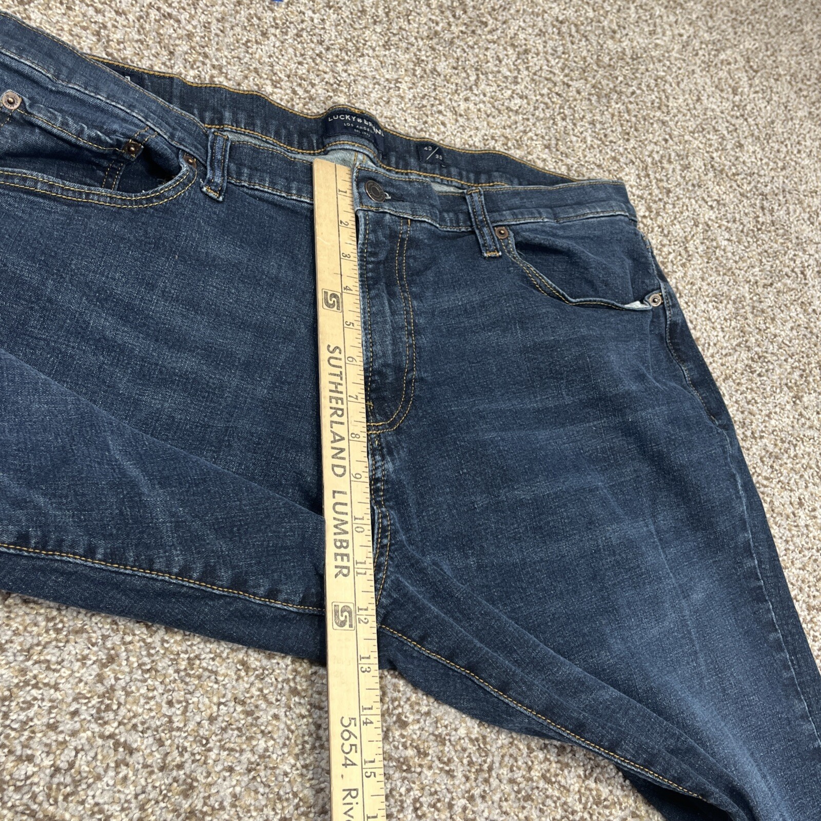 Lucky Brand jeans men's 221 Straight 40x30 blue denim (38x28) - View 9
