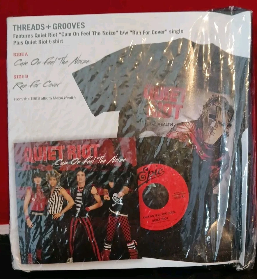 Quiet Riot Cum On Feel The Noise 7" Record & XL T Shirt - Image 2 of 4