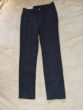 WOMEN'S PANTS NEW UNIQLO S Stipes Print Cropped Leggings Blue White 26-27 Waist