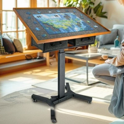 FATIVO XXL Puzzletisch Puzzlebrett mit Rollen 360° schwenkbar höhenverstellbar neigbar