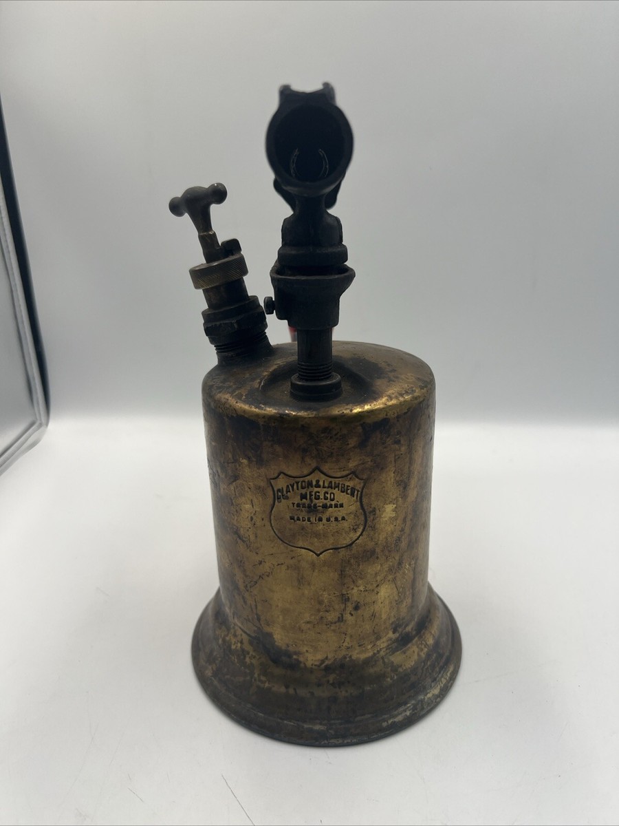 Vintage Brass Clayton & Lambert C & L Blow Torch Made In USA