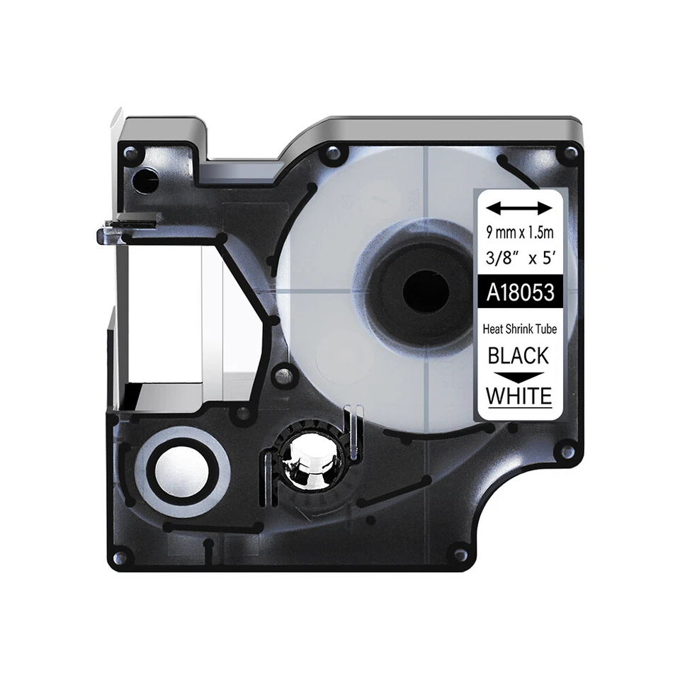 Tubo termorretráctil 20PK 3/8" IND negro sobre blanco 18053 compatible DYMO Rhino 3000 Foto 3 de 4
