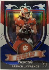 Trevor Lawrence 2021 Panini Prizm Draft Picks Red White Blue Crusade RC #161🔥