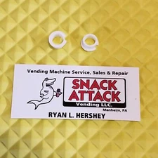 (2) DIXIE NARCO 501E, 600E, 501T SODA MACHINE ROTOR & OSOLATOR NYLON BUSHINGS