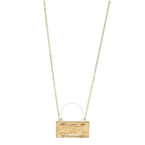 Versace GOLD-TONE NUMBER PLATE NECKLACE | eBay