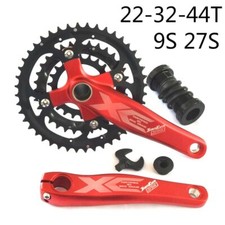 Set pedivelle mountain bike BCD104 MTB pedivelle 22/32/44T tre pignoni
