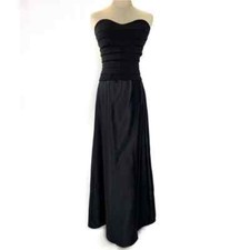 Tadashi A-Line Dress Size 4 Sweetheart Neck Strapless Padded Knee Length Black