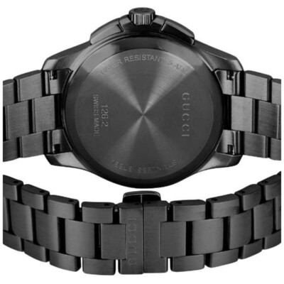 Gucci G-Timeless YA126274 Black Chronograph Quartz Men's Watch New