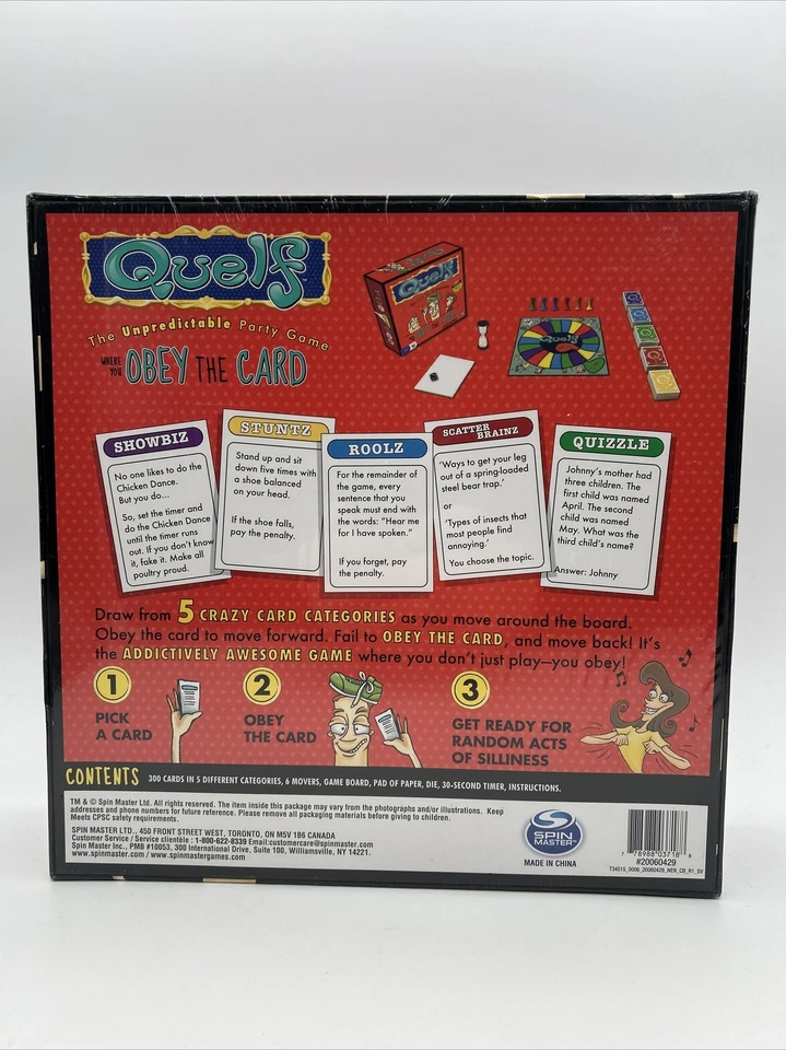 Quelf the Unpredictable Party Board Game by Spin Master Obey The Card - Image 2 of 4