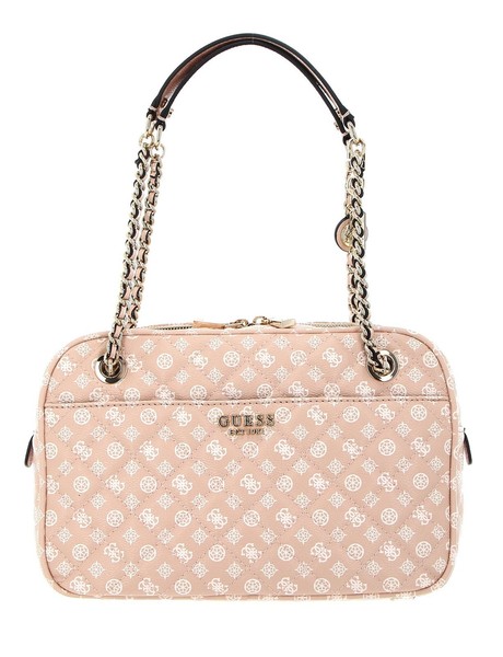 Guess Abey Top Zip Shoulder Bag Schultertasche Tasche Light Rose Logo Altrosa-image