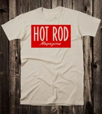Retro Hot Rod Tee T Shirt 100% Cotton Speed Shop Drag Race Custom Rod Magazine